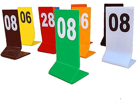 Numéros De Table En Acrylique Colorés, Plaques D'immatriculation De Bureau, Panneaux De Signalisation En Acrylique, Lettrage Double Face, Idéal For Les Banquets De Mariage, Les Restaurants, Les Cafés,