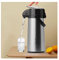 WIGSELBL Thermos termico sottovuoto in acciaio inox, thermos con azione a pompa, thermos per caffè termico, dispenser per tè isolato, teiera termica e thermos a pompa (colore: argento, dimensioni: 2,2
