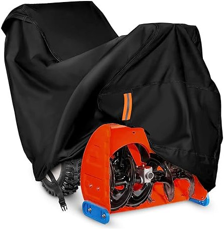 AKEfit Schneefräse aus strapazierfähigem Polyester, wasserdicht, UV-beständig und Outdoor-Schutz, geeignet für die meisten elektrischen zweistufigen Schneefräsen. Universalgröße 150 cm L x 86,4 cm B x