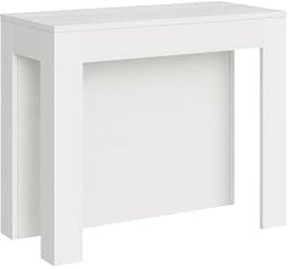 CasaArredoStudio Console Extensible Cayman Blanc frêne 4 rallonges 62 cm