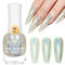 MIZHSE Glitzer Nagellack Glitzer, Nagellack Grün Nagellacks Schnelltrocknend Nagelack Regenbogen Shining Shine Nail Art Holographic Nagelack Chamäleon Nail Polish 15ml