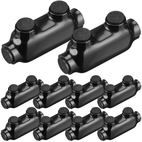 Copkim 10 Pcs Insulated Splice Connector 2 Ports 2/0-6 Wire Range