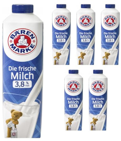 Bärenmarke Die frische Milch 3,8% 1 l x 6 Stück [Frischegarantie]