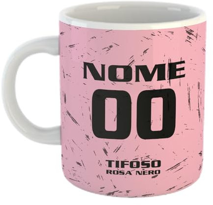 love print Tazza Tifoso Serie A in Ceramica Sport per Tifoso Calcio Palermo, Personalizzato con Nome e Numero