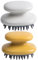 2St Gel-Massagekamm hairbrush haarbürsten haar kur massage bürste lavaerde shampoo silikonpinsel massage brush the white tragbar Shampoo-Bürste Düse Massagegerät Wäscher Abs Weiß