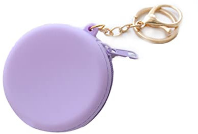 Portamonete da donna, in silicone, con chiusura a cerniera, idea regalo, portamonete per rossetto, chiavi, tinta unita, viola, Multicolore, 60_x_180_cm, Beauty Case