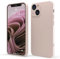 Red Ember Coque Antichoc pour iPhone, Coque de Protection Ultra Fine en Silicone Liquide Mat avec Doublure en Microfibre Douce Anti-Rayures – iPhone 15 – Rose Pastel