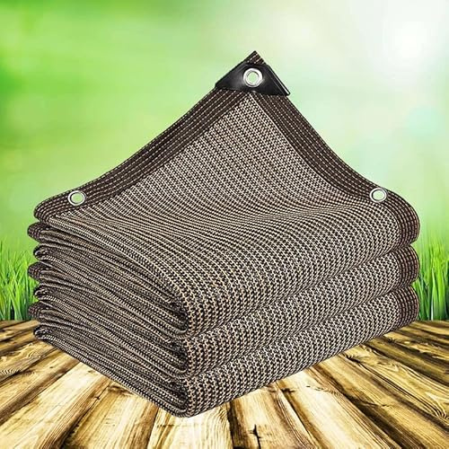 Filet D'ombrage 12 Broches Protection Rayons 90-95% UV Voile Ombrage,Serres Filet Coupe-Vent avec Oeillets,Rayons Toile D'ombrage Extérieur,pour La Couverture VéGéTale/Jardin/Voitures,3x3m