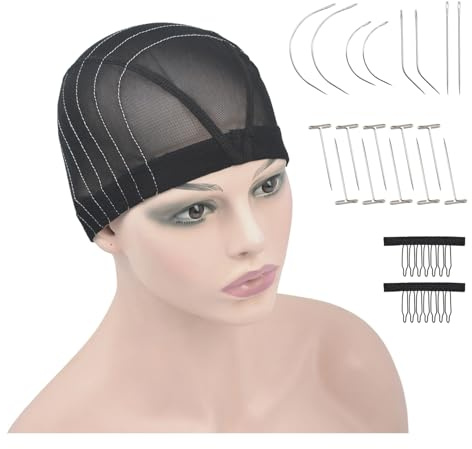Weißer Faden Perücke Net Cap Mesh Perücke Cap Geflochtene Perücke mit für Frauen Männer, die Perücken Anfänger Weben Haar Netz (4x4 M)