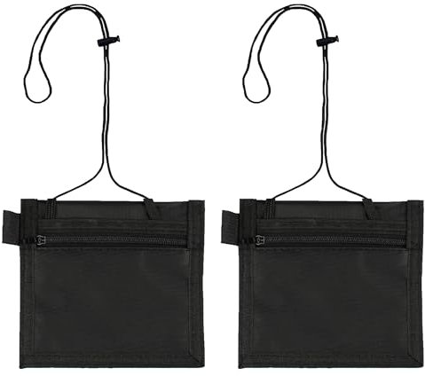 Wenyue Brustbeutel Unisex Reisegeldbeutel, Wasserdicht Passport Tasche Organizer, Wasserdicht Schwarz Handy Umhängetasche Herren, Brustbeutel Jungen für Passport,Kreditkarten,Smartphone,Münzen,Geld