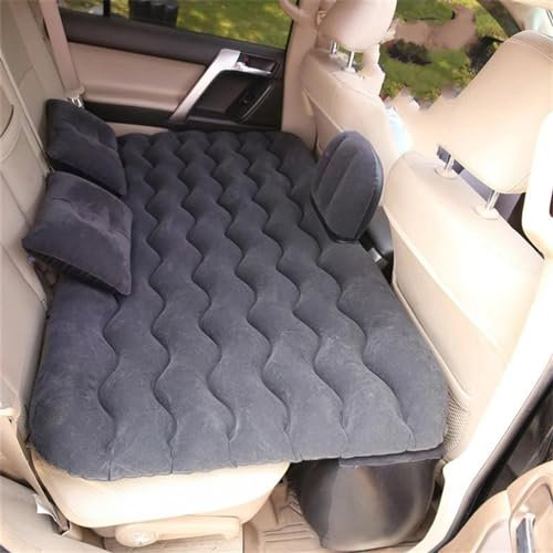 WUYDKEL Auto Matratze 70 * 130 cm Auto Luftmatratze Aufblasbare Rückenlehne Für Sitz Reisebett Luftbett Multifunktionale Isomatte Sofakissen Outdoor Camping Matte Kissen(Black)