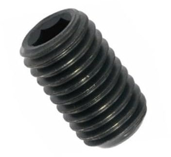 Madenschrauben/Gewindestifte M4 x 8 mm Schwarz 45H - DIN 913 - mit Kegelkuppe und Innensechskant - Metrisch Gewinde (Gewinde: M4, Länge: 8 mm, Menge: 50 St.)