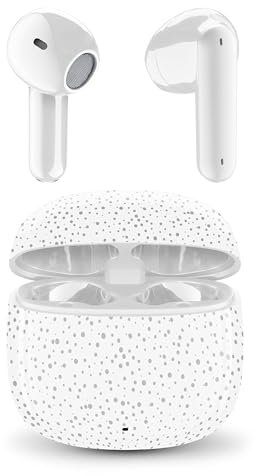 Music Sound - Showy Auricolari Bluetooth a Capsula, Design Ergonomico, Suono Bilanciato e Comfort Ottimale, Fantasia Dotted Elegance