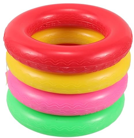 Milisten Anneaux Relais Athlétisme Antidérapants pour Garçon Et Filles, Lot 4 Pièces Coloré, Taille Adaptée, Jeu Sportif Extérieur Intérieur pour Entraînement Scolaire Et Activités De Groupe