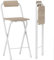 HOMCOM Set di 2 sgabelli da bar pieghevoli, sedie da bar, seggiolone cucina con schienale e poggiapiedi, telaio in acciaio, 87 cm di altezza, effetto legno naturale