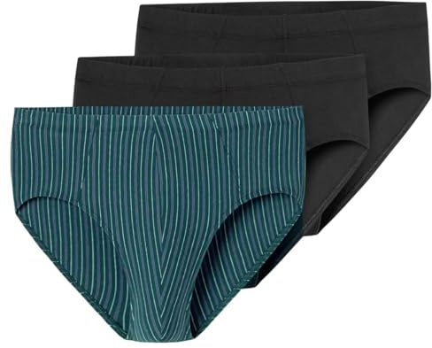 Schiesser Herren 3 Pack Unterwäsche Slips mit weichem Bund Bio Baumwolle Multipack - 95/5 Organic
