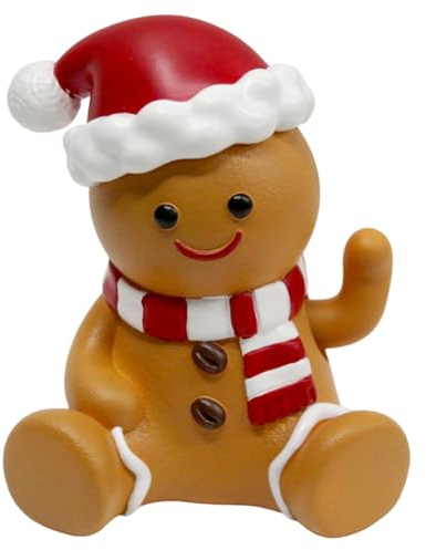 Dayysiuy Bewegliche Weihnachtsfiguren | Bewegliche Arme Lebkuchenmann Figuren - Interaktive Santa Claus Figur Deko Für Winter Schreibtisch Outdoor Tisch Festliche Garten Büro Küche