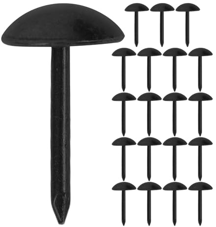 Antike Sofa Ziernieten Schwarze Eisen Möbel für Türen | Polsternägel Schwarz, Dekorative Rundkopfnägel, 1,3x0,7x0,7cm, 100 Stück, für Haus