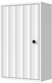 Vicco Badschrank Eliza, Weiß Riffel, 40 x 65 cm | wandhängend zur Aufbewahrung von Badutensilien geeignet