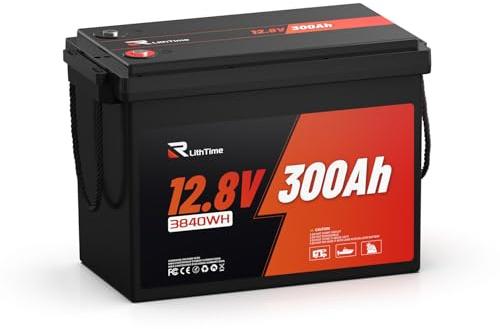 RVLithTime 12V 100Ah LiFePO4 Batterie Group24 Format Mit Aluminiumrahmen 9.5Kg Leichtgewicht 100A BMS IP65 100Ah Lifepo4 Solarbatterie 12V 100Ah Für Wohnmobil Boot