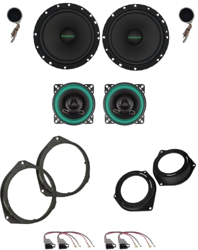 IPNOSIS Kit 6 Casse IPK 16SQ da 16,5 cm + IP-01100 da 10 cm per Fiat Punto 2 Serie (188) - Grande Punto - Punto Evo (199) con 2 Supporti Anteriori, 2 Supporti Posteriori e 4 Connettori