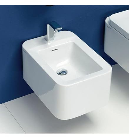 Flaminia Nile NL218LAT Hänge-Bidet, Einloch, milchig weiß