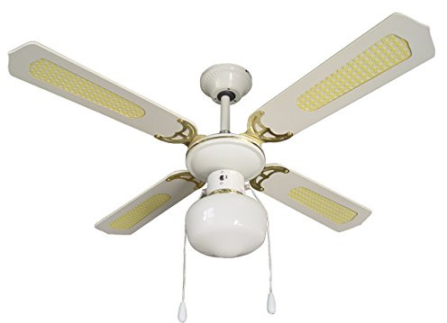 Armour&Danforth TMX3641 Ventilatore da Soffitto con 4 Pale + Luce, Diametro 107 cm