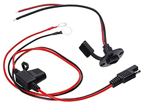 JJDD Carkio SAE zu O Ring Terminal Draht und SAE Buchse Seitenwandanschluss, wasserdichtes SAE Verlängerungskabel für schnelles Abtrennen Kabel