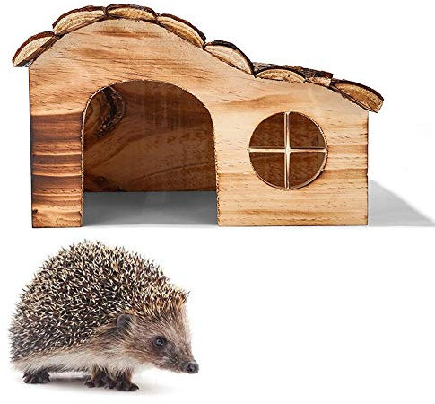 Igelhäuser für Garten Wasserdicht, Holzwellen Unterschlupf Box Igel Futterstation Überwinterung Unterstand Sommer Winter Schlafsaal Kleintierhaus Igelbox Outdoor Schutz