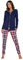 Italian Fashion Pigiama Donna Cotone Leggero | Pigiama Donna Invernale e Caldo | Due Pezzi Maglietta Manica Lunga e Pantalone Lungo | Loungewear Ragazza con Motivo a Quadri S-XXL