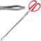 Goeielewe Multifunktionale Scherenzange mit Clip, rutschfest, für Krebse, Schlammzange, Eisenzange, Müllklammern, Fangen von Meereskrabben, 36,1 cm lang (gebogener Kopf)