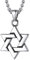 PROSTEEL Magen David Kette für Herren Edelstahl Davidstern Anhänger Halskette Schild Davids Amulett Talisman mit 55+5cm Weizenkette Modeschmuck Accessoire für Geburtstag