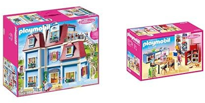 Playmobil - Grande Maison Moderne - 70205, 6, Coloré & Cuisine Familiale - 70206