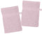 Stof - Lot de 2 Gants de Toilette - Taille 15x21 cm - 100% Coton Bio - Couleur Poudre - Modèle Lagune - Linge de Bain - Doux et de Bonne qualité - Certifié Oeko Tex