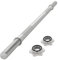 MAXXIVA Hantelstange 140 cm Langhantelstange Krafttraining Zugstange silber verchromt Sternverschluss Workout Bodybuilding Fitness Gewichtheben bis 150 kg