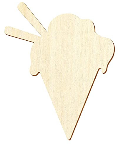 Holz Eistüte V1 - Deko Basteln 3-50cm, Pack mit:1 Stück, Höhe:45cm hoch