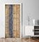 MyMaxxi - Tür bekleben mit Türtapete Türposter Türfolie Selbstklebend 90x200 Rustikal ländlich gestapelte Vintage Holzplatten - Tür verschönern Türaufkleber Türklebefolie Wald Baum beige