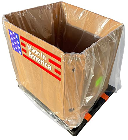 Sandbaggy Gaylord & Tote Bin Liners | Made in USA | Liners Fits Boxes Up to 55 x 55 x 75 | Built w/ 1 Month UV | Heavy Duty 1.5 Mil Thick (Pack of 4)