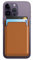 JETech Magnetische Wallet Kompatibel mit MagSafe für iPhone 16/15/14/13/12 Serie, PU Telefon Kartenhalter, Speichert 1-2 Karten (Goldbraun)