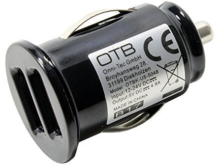Car Charger compatible with Echo Smart Mini, Dual USB 2x 2400mA with auto-ID