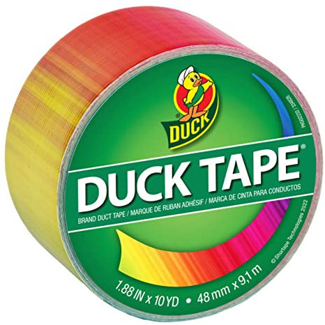 Duck Brand Bedrucktes Klebeband [Drucke und Muster]: 1.88 in. x 30 ft. (Ombre Rainbow)