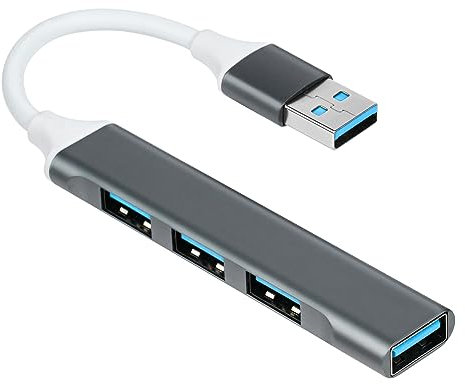 AXFEE Hub USB 3.0, 4 Porte Con 1 porta USB 3.0 e 3 porte USB 2.0, Adattatore Presa Multipla USB, Sdoppiatore Porta USB, Ultra sottile, Hub Dati Portatile per Laptop, Macbook Pro Windows, Notebook