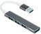 AXFEE Hub USB 3.0, 4 Porte Con 1 porta USB 3.0 e 3 porte USB 2.0, Adattatore Presa Multipla USB, Sdoppiatore Porta USB, Ultra sottile, Hub Dati Portatile per Laptop, Macbook Pro Windows, Notebook