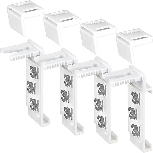 Klemmhalter für Klemmfix Rollo 4 Stück Set, Plissee Halterung Ersatzteile Halterung Rollo Zubehör Rolladen Ersatzteile, für Die Aufhängung, Befestigung Am PVC-Fenster, Türflügel