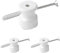 Klartext - Aisladores BELLE ÉPOQUE de estilo vintage para instalación con cable trenzado textil, de porcelana fina artesanal, color blanco brillante, Ø20 mm, 6 unidades. (Paquete de 3)