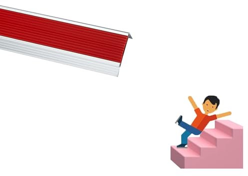 L-förmiger Rutschfester Streifen, Aluminium Rutschfest Stufenmatten, Treppenkantenstreifen, Doppelt Rutschfest, Eloxierungsprozess, Geeignet für Innen- und Außentreppen ( Color : E , Size : 50x21mm )