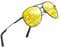 wearPro Polarised-Sunglasses-Mens-Womens-Pilot Sunglasses Unisex UV400 Protection Polarized Sun Glasses Black Sunglasses Unisex Classic Vintage Style Ultralight Shades For Driving (Yellow)