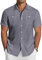 COOFANDY Mens Short Sleeve Summer Shirts Casual Button Down Tropical Beach Hawaiian Shirt with Pocket Blue XXL