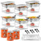 MeJOY Disposable Chafing Dish for Buffets, 6 Pan Set