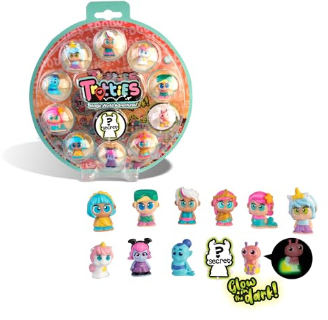 Trotties - Tiny 11 Sammelfiguren mit Überraschung, es gibt 2 spezielle Figuren, die im Dunkeln leuchten und eine geheime Ellas für Kinder ab 3 Jahren, Famosa (TFT25000)